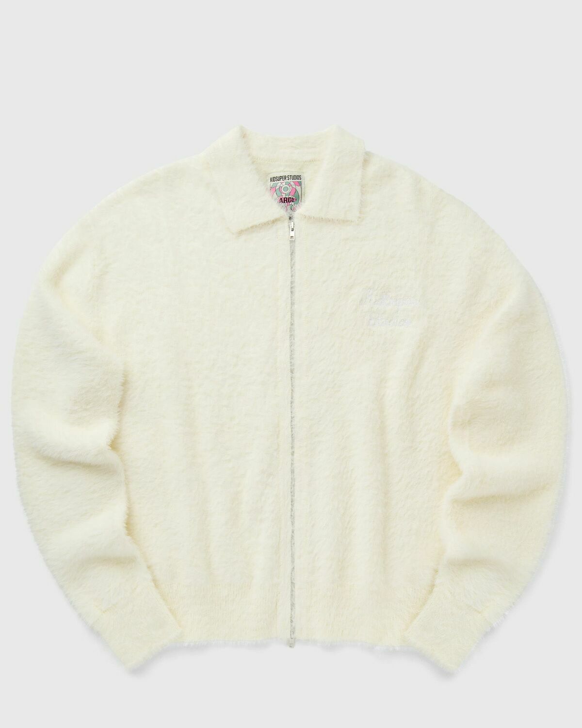Kid Super Studios Fuzzy Zip Up Beige Pullovers/Zippers & Cardigans