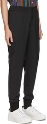 PS by Paul Smith Black Wool Drawstring Trousers