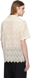 CMMN SWDN Beige Ture Cotton Lace Shirt
