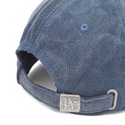 Palm Angels Men's Curved Logo Corduroy Cap in Vintage Black 