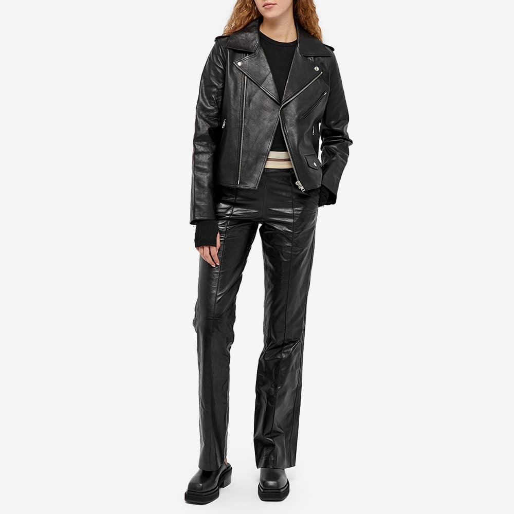 Helmut Lang Women's Leather Biker Jacket in Black Helmut Lang