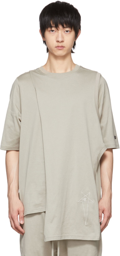 Photo: Rick Owens Grey Champion Edition Toga T-Shirt