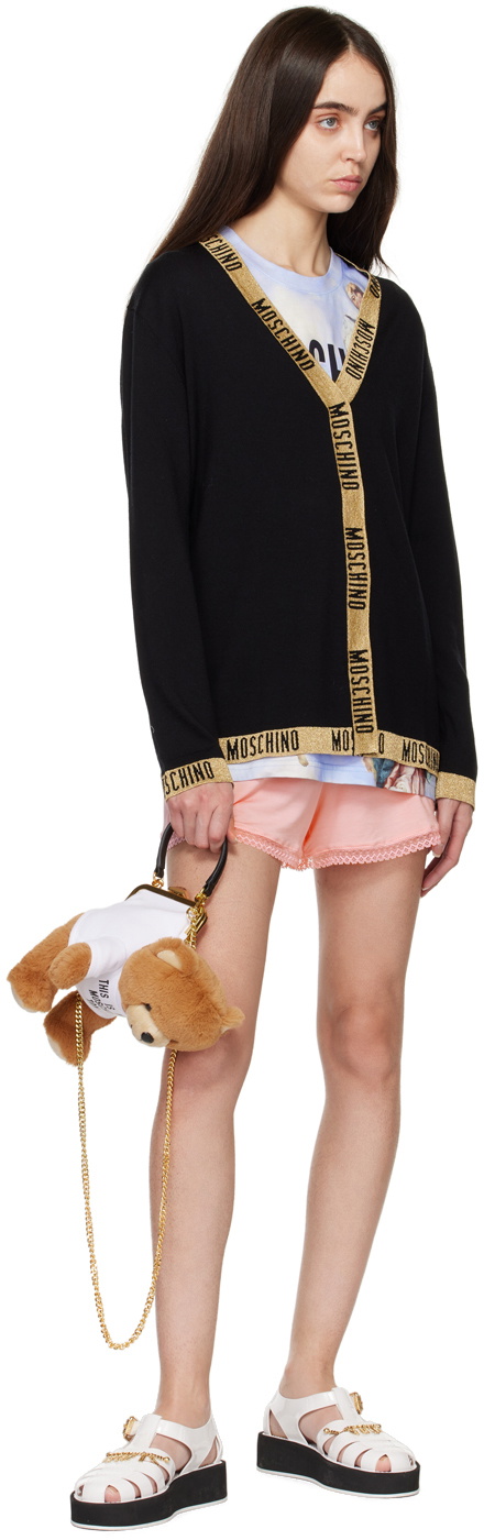 Sandales Moschino En Cuir Fabriquées En Italie - Talon Bloc Avec Boucle Et Nœud