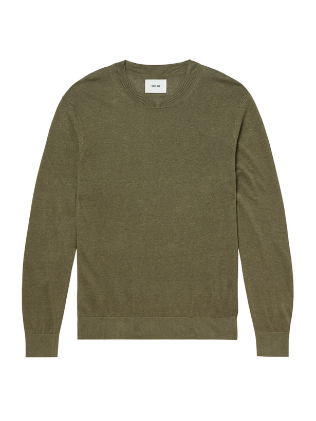 Photo: NN07 - Ted 60058 Linen Sweater - Green