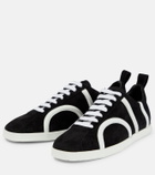 Toteme Leather-trimmed suede sneakers