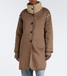 Velvet Yves teddy-trimmed coat