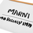 Marni X No Vacancy Inn Canvas Pouch in Shell/Pompeii
