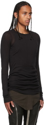 Rick Owens Black Rib Long Sleeve T-Shirt