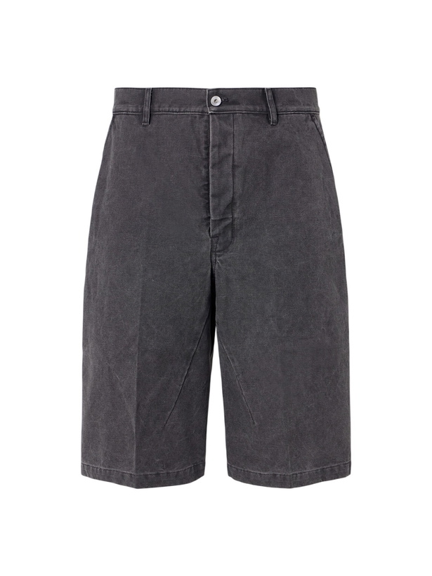 Photo: DRKSHDW by Rick Owens - Work Straight-Leg Cotton-Canvas Shorts - Gray