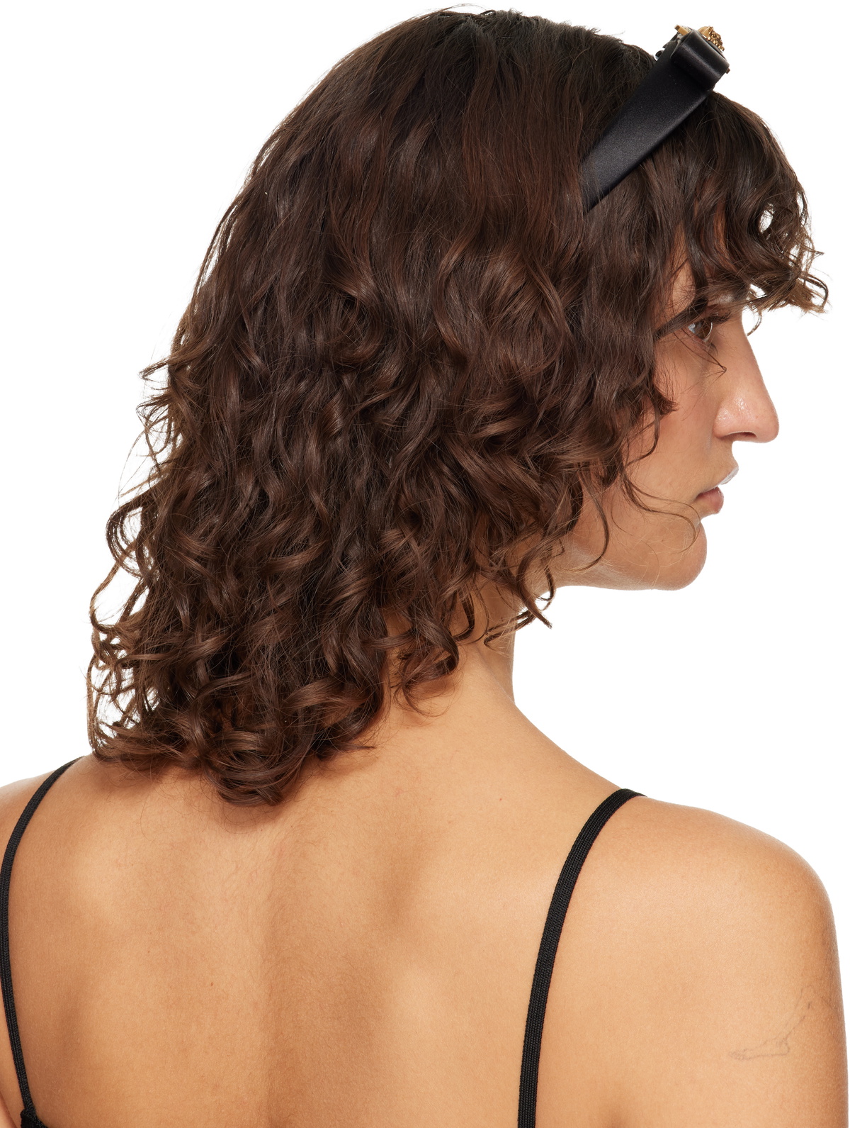 Versace Black Gianni Ribbon Headband