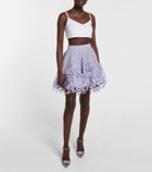 Zimmermann - High Tide Lace Flip appliqué miniskirt