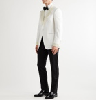 TOM FORD - Slim-Fit Satin-Trimmed Wool and Mohair-Blend Tuxedo Jacket - Neutrals