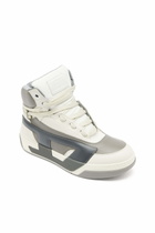 Diesel S-D-Ollie - High-top leather sneakers with D logo - Sneakers Mens in White