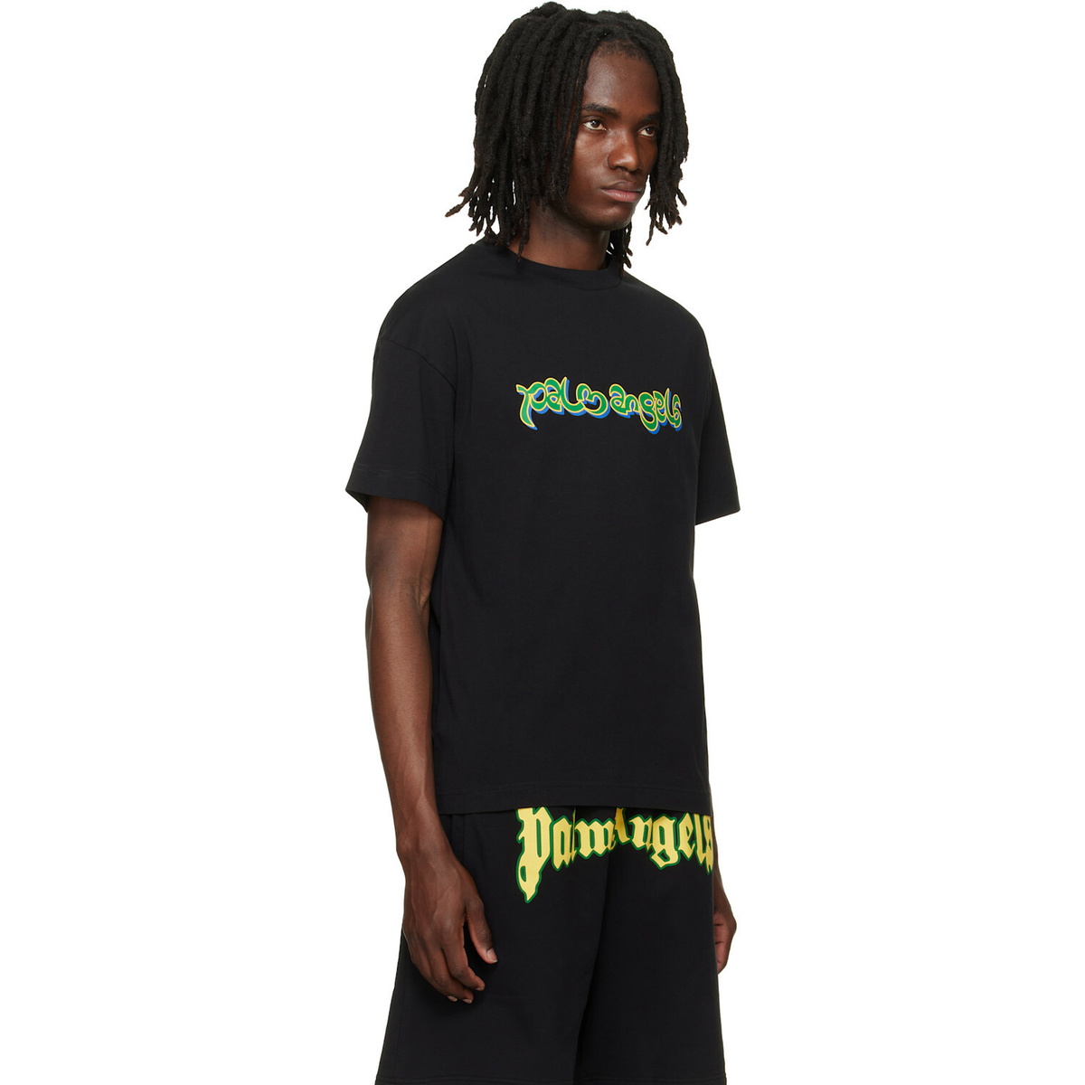 Palm Angels Black Thai Logo T-shirt