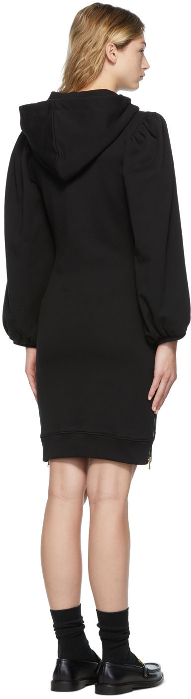 slim fit dress slacks Merced Hoodie Dress – Thermal Knit Mini in True Black – chaser main image 1