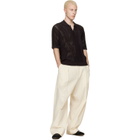 Lacoste Brown Lacy Knit Crocodile Shirt