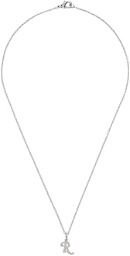 Raf Simons Silver R Pendant Necklace