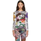 Chopova Lowena White Spray It Fitted Mesh Top