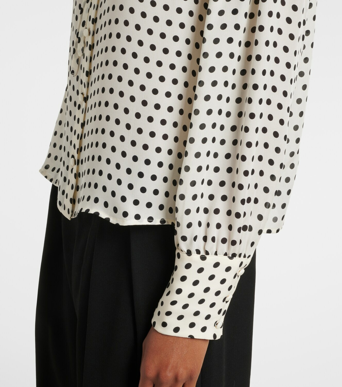 Frame Fleet polka-dot silk blouse