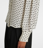 Frame Fleet polka-dot silk blouse