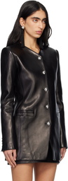 KHAITE Black Naran Leather Jacket
