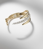 Yeprem Golden Strada 18kt white and yellow gold bangle with diamonds
