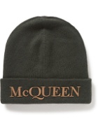 Alexander McQueen - Logo-Embroidered Wool and Cashmere-Blend Beanie - Green