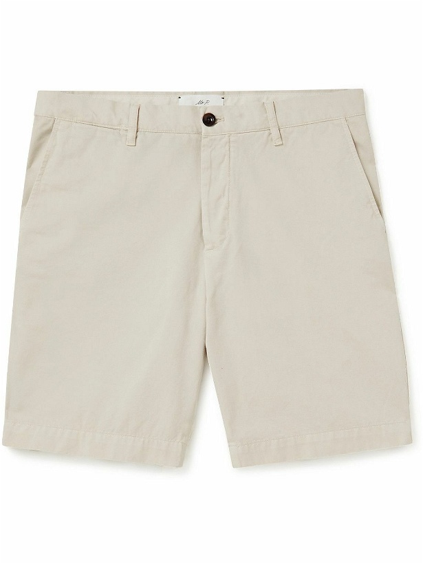 Photo: Mr P. - Straight-Leg Garment-Dyed Cotton-Twill Bermuda Shorts - Neutrals