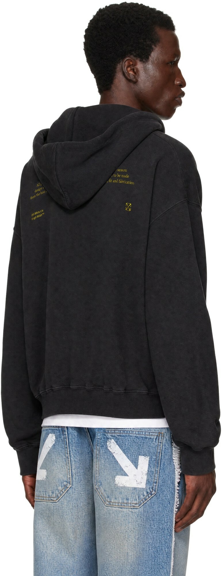 Off-White Black Blurred Bacchus Hoodie