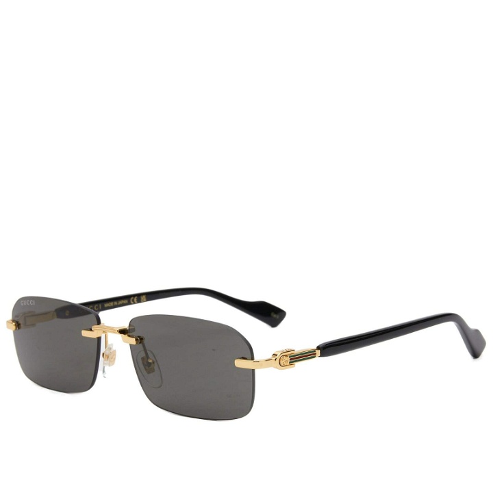 Photo: Gucci Men's 125th Street Sunglasses in Gold/Black