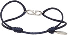 Valentino Garavani Navy Cord VLogo Bracelet