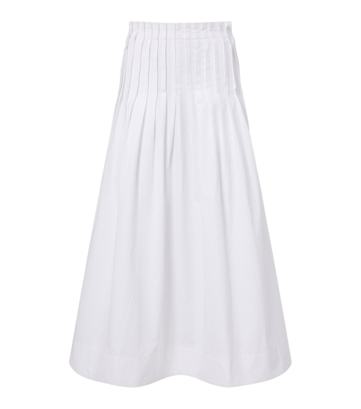 Photo: Róhe Pleated cotton poplin midi skirt