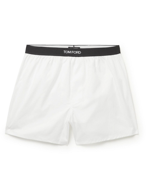 Photo: TOM FORD - Cotton Boxer Shorts - White