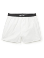 TOM FORD - Cotton Boxer Shorts - White