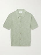 NN07 - Nolan 6695 Textured-Knit Organic Cotton Shirt - Green