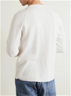 Beams Plus - Thermal Waffle-Knit Cotton T-Shirt - White