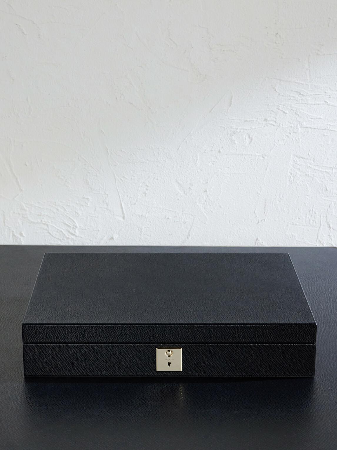 Smythson - Panama Cross-Grain Leather Poker Set