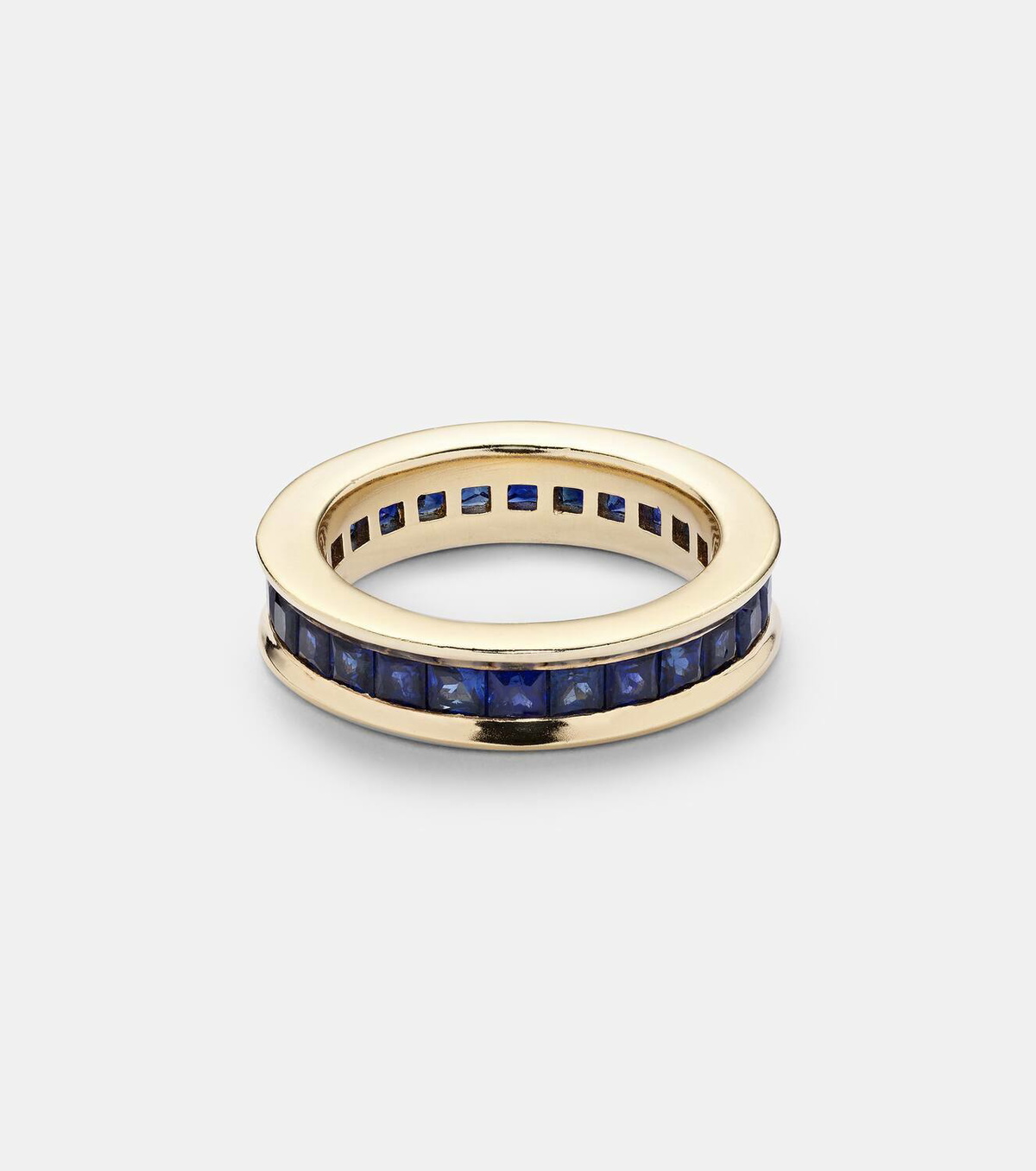 Octavia Elizabeth Ivy Eternity 18kt gold ring with sapphire