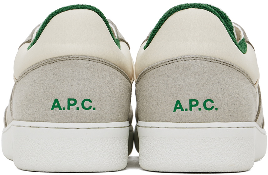 A.P.C. White & Gray Plain Sneakers