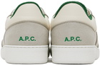 A.P.C. White & Gray Plain Sneakers