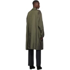 Random Identities Green Punched Trench Coat