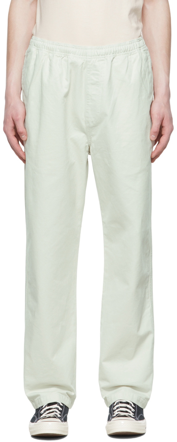 Stüssy Off-White Cotton Trousers Stussy