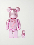 BE@RBRICK - Pink Panther 100% 400% Printed Chrome PVC Figurine Set