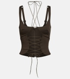 KNWLS Cotton-blend bustier