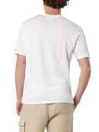 MC2 Saint Barth Man Linen Jersey T-shirt Ecstasea With Ibiza Placed Print And Embroidered Pocket