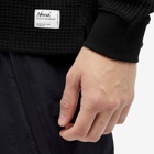 Nanga Men's Long Sleeve Eco Hybrid Waffle T-Shirt in Black