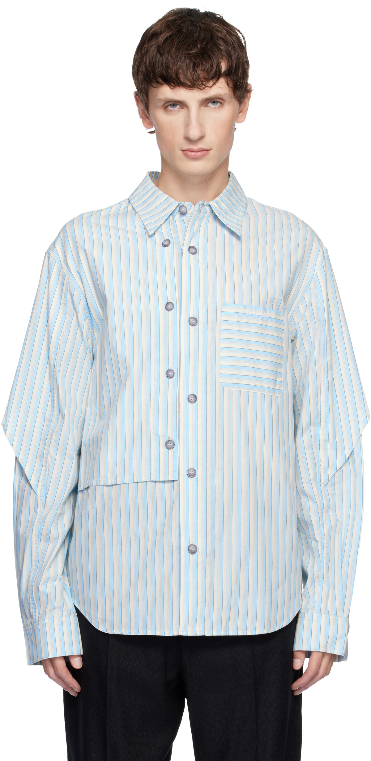 Andersson Bell Blue Stripe Layered Shirt