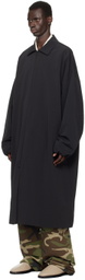 Fear of God ESSENTIALS Black Recycled Nylon Trench Coat