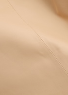 Arma Elizabeth Wide-leg Leather Trousers Beige