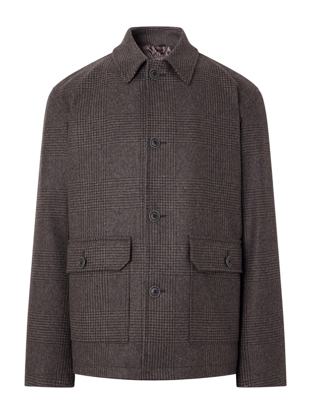 Photo: Herno - Padded Wool-Blend Tweed Overshirt - Brown